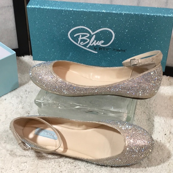 betsey johnson sparkle flats